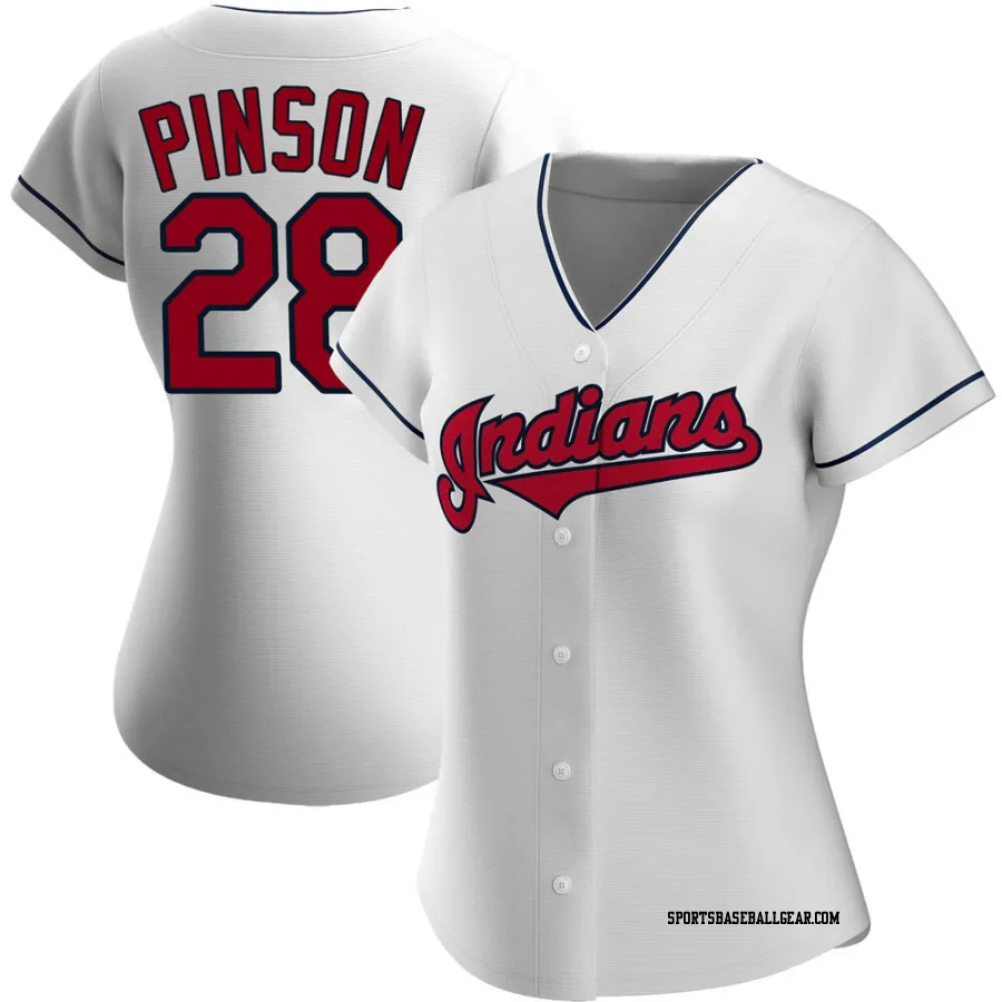 Vada Pinson Women's Cleveland Guardians White Replica Home Jersey