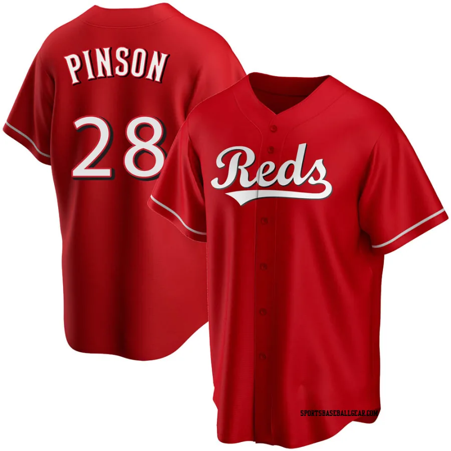Vada Pinson Youth Cincinnati Reds Red Replica Alternate Jersey