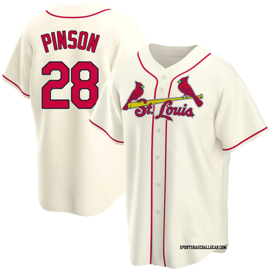 Vada Pinson Youth St. Louis Cardinals Cream Replica Alternate Jersey