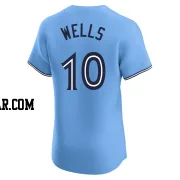 Vernon Wells Men's Toronto Blue Jays Blue Elite Powder Alternate Jersey
