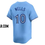 Vernon Wells Men's Toronto Blue Jays Blue Limited Powder Alternate Jersey