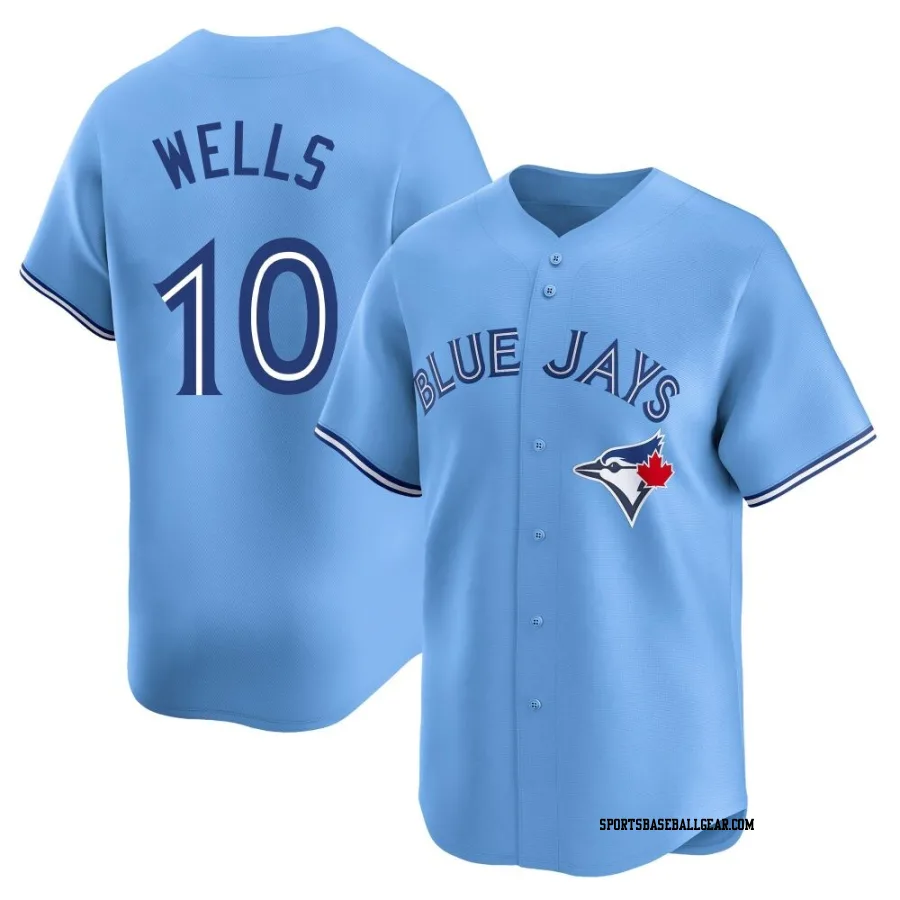 Vernon Wells Men's Toronto Blue Jays Blue Limited Powder Alternate Jersey