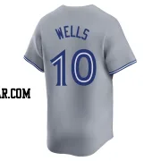 Vernon Wells Men's Toronto Blue Jays Gray Limited Away Jersey