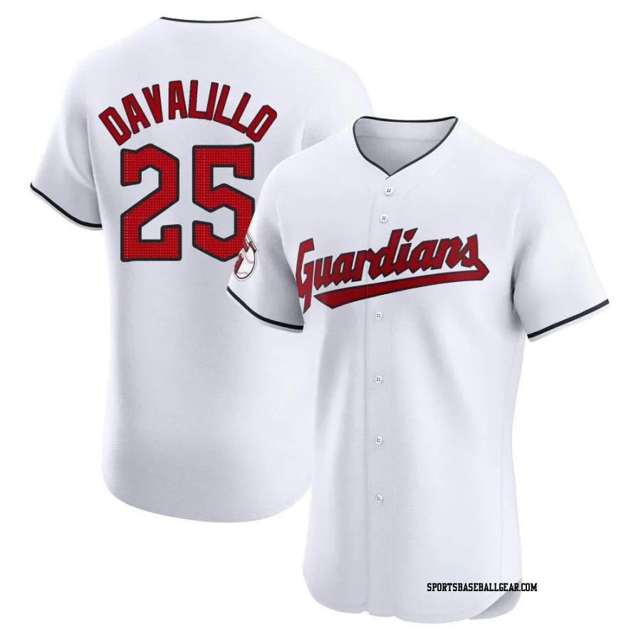 Vic Davalillo Men's Cleveland Guardians White Elite Home Jersey