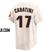 Victor Caratini Men's Houston Astros Cream Limited Throwback Cooperstown Collection Jersey
