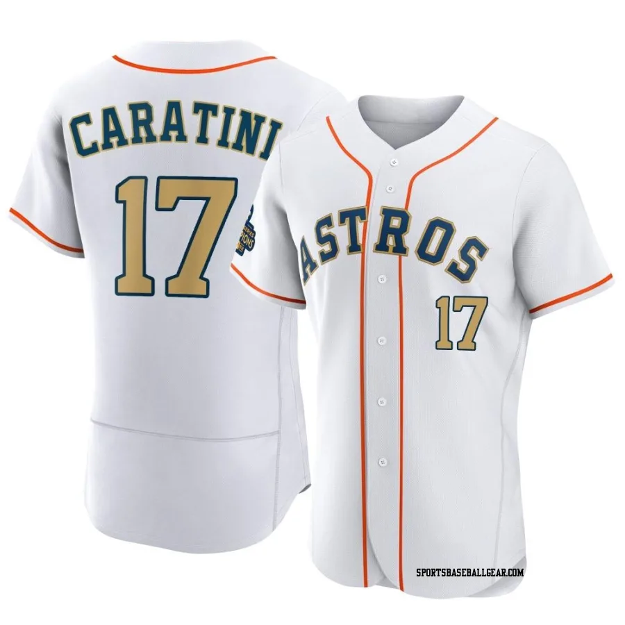 Victor Caratini Men's Houston Astros Gold Authentic White 2023 Collection Jersey