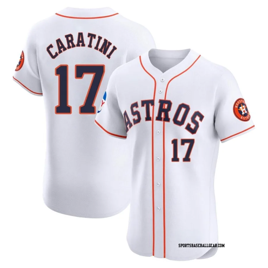 Victor Caratini Men's Houston Astros White Elite Home Patch Jersey