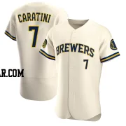 Victor Caratini Men's Milwaukee Brewers Cream Authentic Home Jersey