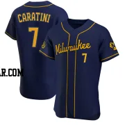 Victor Caratini Men's Milwaukee Brewers Navy Authentic Alternate Jersey