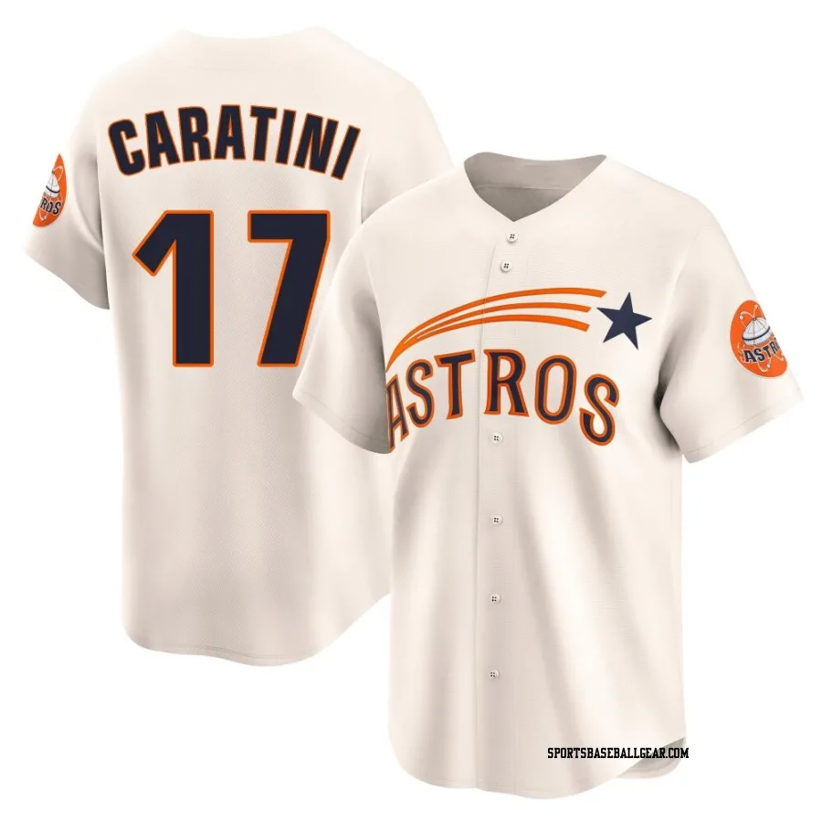 Victor Caratini Youth Houston Astros Cream Limited Throwback Cooperstown Collection Jersey