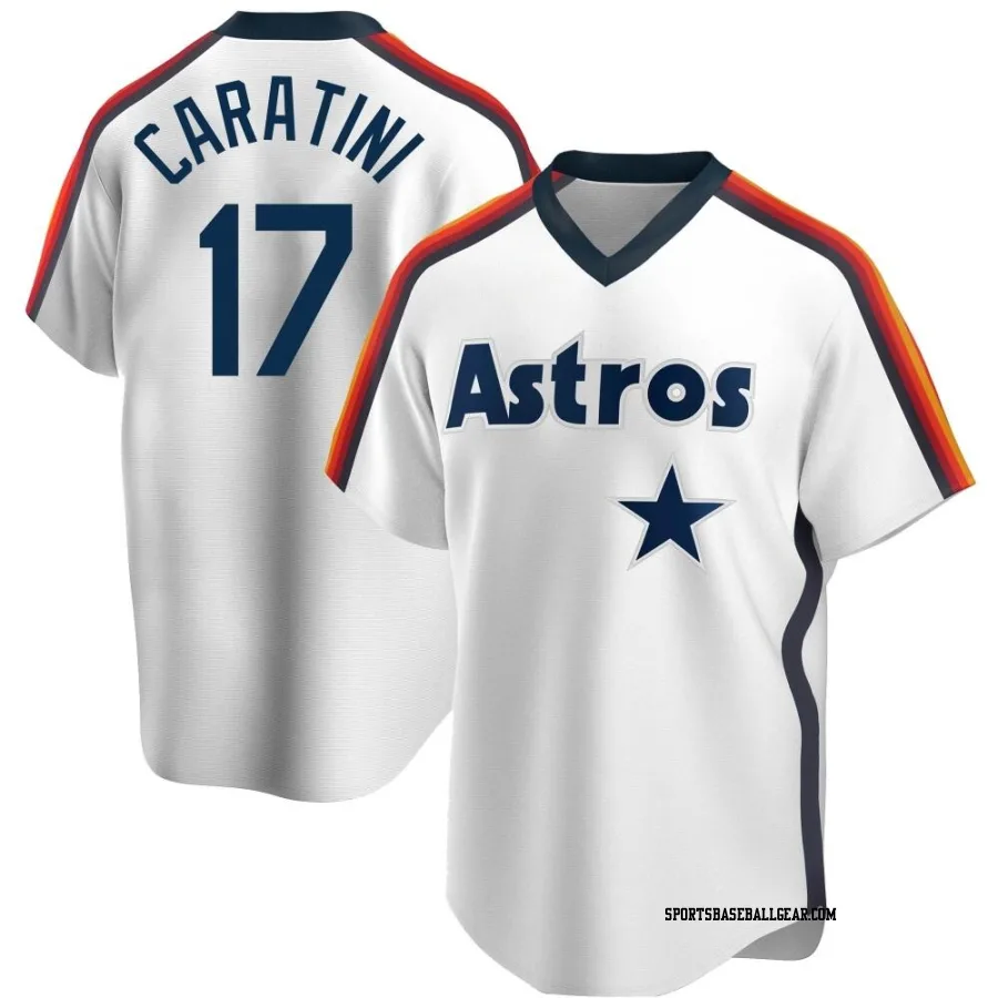 Victor Caratini Youth Houston Astros White Replica Home Cooperstown Collection Team Jersey