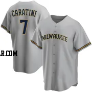 Victor Caratini Youth Milwaukee Brewers Gray Replica Road Jersey