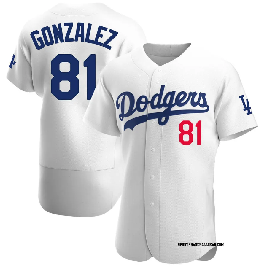Victor Gonzalez Men's Los Angeles Dodgers White Authentic Home Jersey