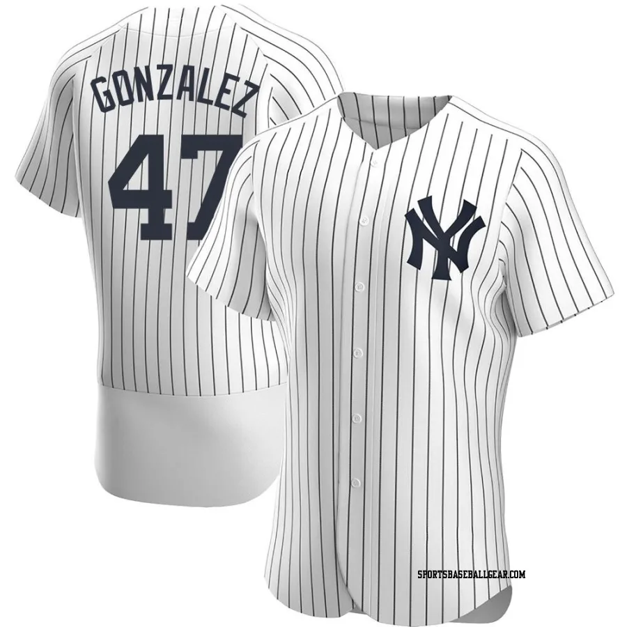 Victor Gonzalez Men's New York Yankees White Authentic Home Jersey
