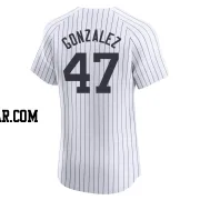 Victor Gonzalez Men's New York Yankees White Elite Home Jersey