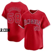 Victor Mederos Men's Los Angeles Angels Red Limited Alternate Jersey