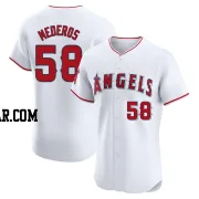 Victor Mederos Men's Los Angeles Angels White Elite Home Jersey
