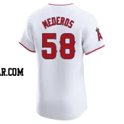 Victor Mederos Men's Los Angeles Angels White Elite Home Jersey