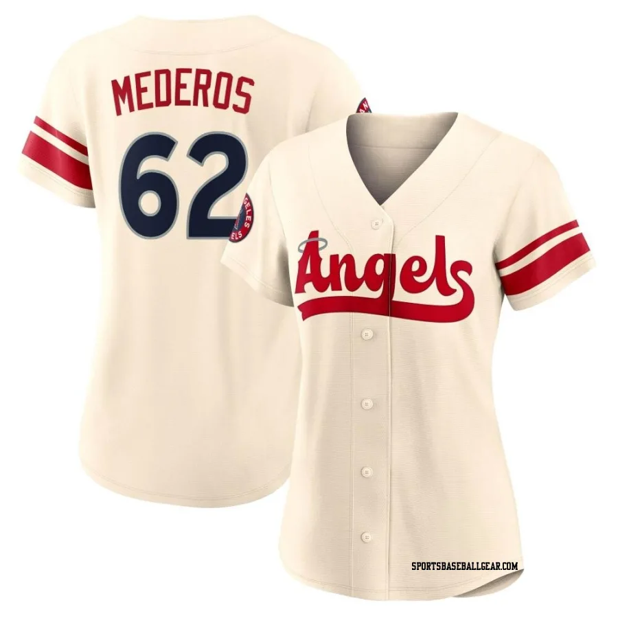 Victor Mederos Women's Los Angeles Angels Cream Authentic 2022 City Connect Jersey