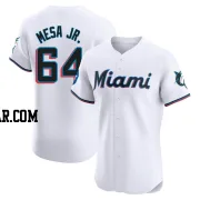 Victor Mesa Jr. Men's Miami Marlins White Elite Home Patch Jersey
