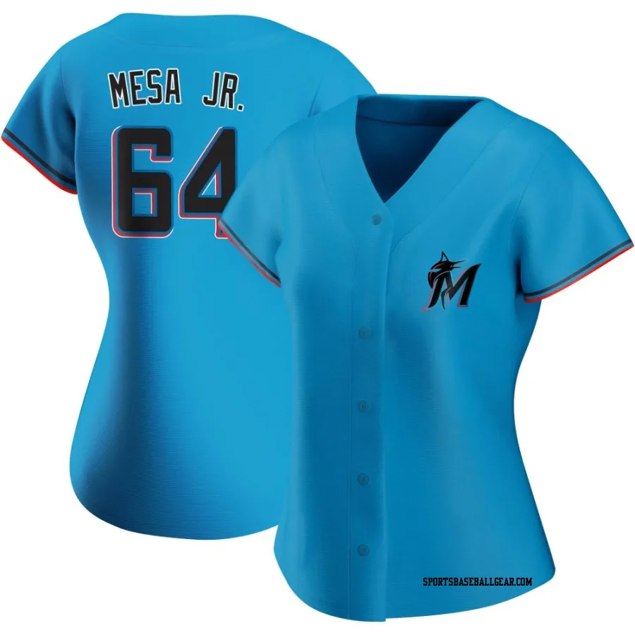 Victor Mesa Jr. Women's Miami Marlins Blue Authentic Alternate Jersey