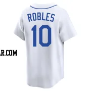 Victor Robles Men's Seattle Mariners White Limited Throwback Cooperstown Collection Jersey