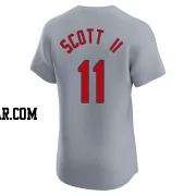 Victor Scott II Men's St. Louis Cardinals Gray Elite Road Jersey