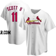 Victor Scott II Men's St. Louis Cardinals White Replica Home Jersey
