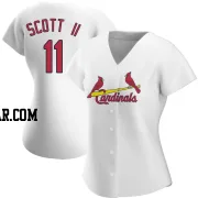 Victor Scott II Women's St. Louis Cardinals White Replica Home Jersey