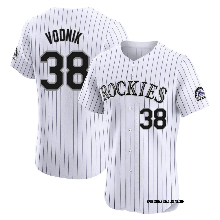 Victor Vodnik Men's Colorado Rockies White Elite Home Jersey