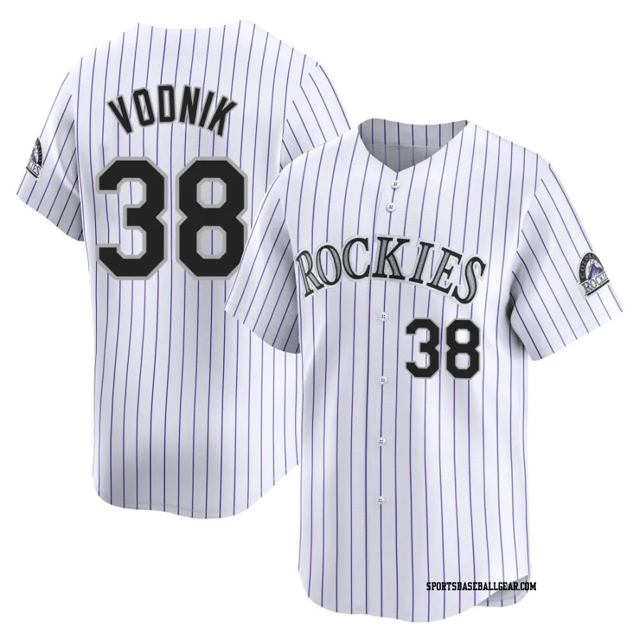 Victor Vodnik Youth Colorado Rockies White Limited Home Jersey