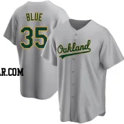 Vida Blue Youth Oakland Athletics Gray Replica Road Jersey
