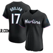 Vidal Brujan Men's Miami Marlins Black Elite Alternate Vapor Premier Jersey