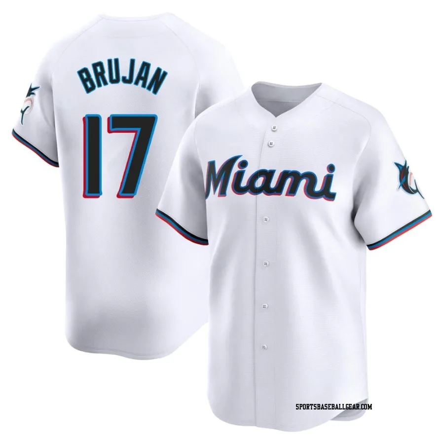 Vidal Brujan Youth Miami Marlins White Limited Home Jersey