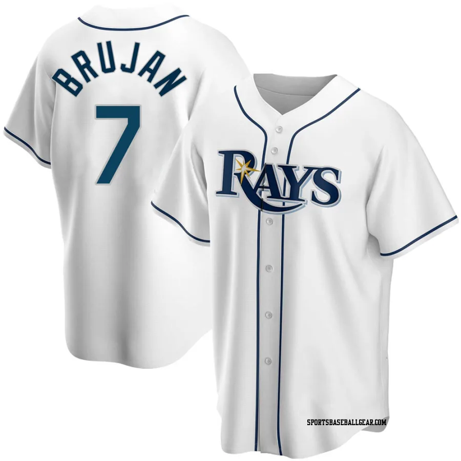 Vidal Brujan Youth Tampa Bay Rays White Replica Home Jersey