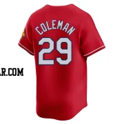 Vince Coleman Men's St. Louis Cardinals Red Limited 2024 City Connect Jersey