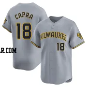 Vinny Capra Men's Milwaukee Brewers Gray Limited Away Jersey