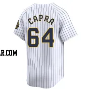 Vinny Capra Men's Milwaukee Brewers White Limited Alternate Jersey