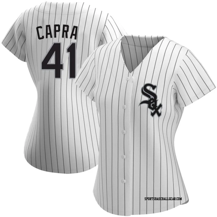Vinny Capra Women&#039;s Chicago White Sox White Authentic Home Jersey