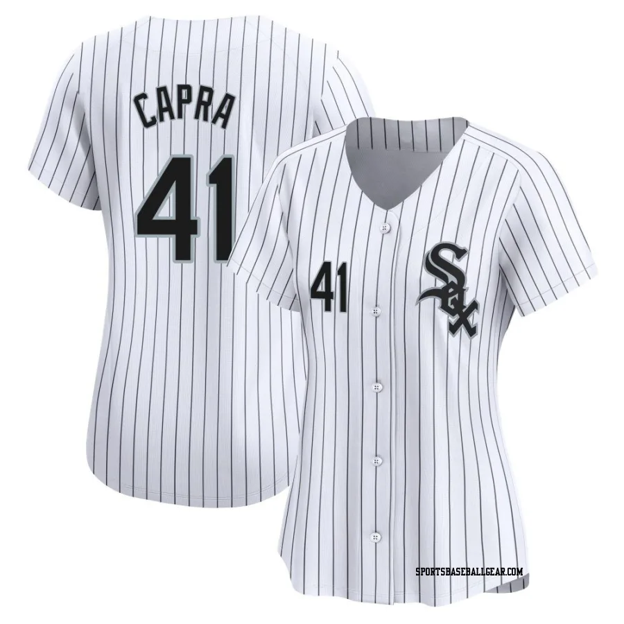 Vinny Capra Women&#039;s Chicago White Sox White Limited Home Jersey