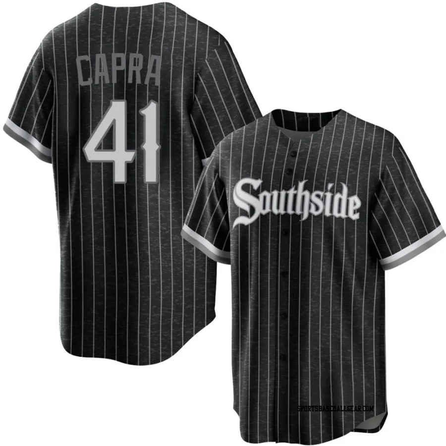 Vinny Capra Youth Chicago White Sox Black Replica 2021 City Connect Jersey