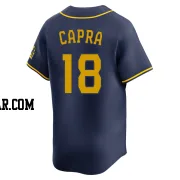 Vinny Capra Youth Milwaukee Brewers Navy Limited Alternate Jersey