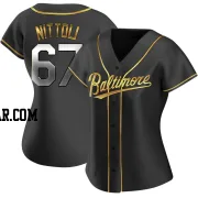Vinny Nittoli Women's Baltimore Orioles Black Golden Replica Alternate Jersey