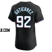 Vladimir Gutierrez Men's Miami Marlins Black Elite Alternate Vapor Premier Jersey