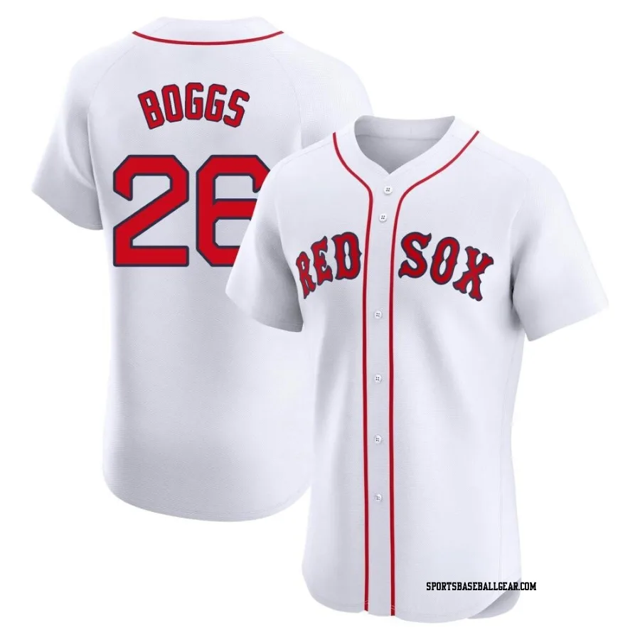 Wade Boggs Men's Boston Red Sox White Elite Home Jersey