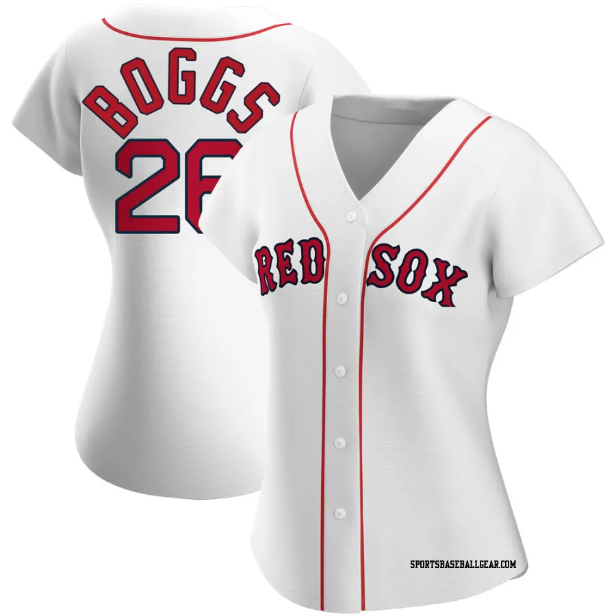Wade Boggs Women's Boston Red Sox White Replica Home Jersey