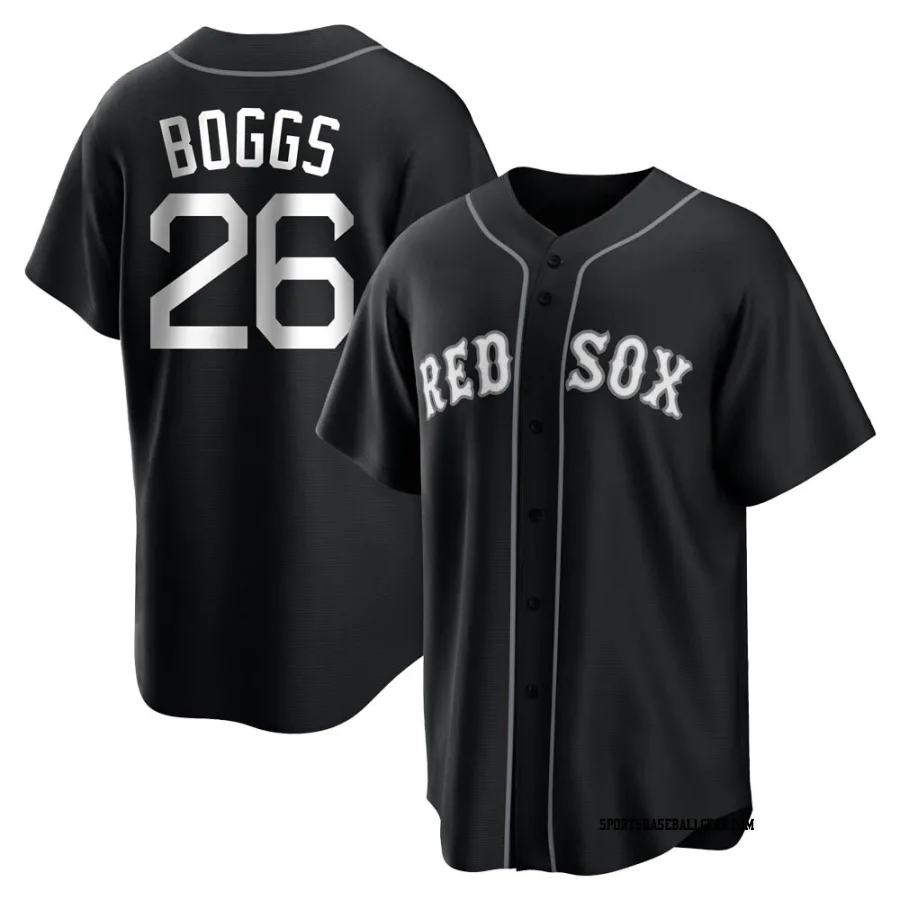 Wade Boggs Youth Boston Red Sox Black/White Replica Jersey