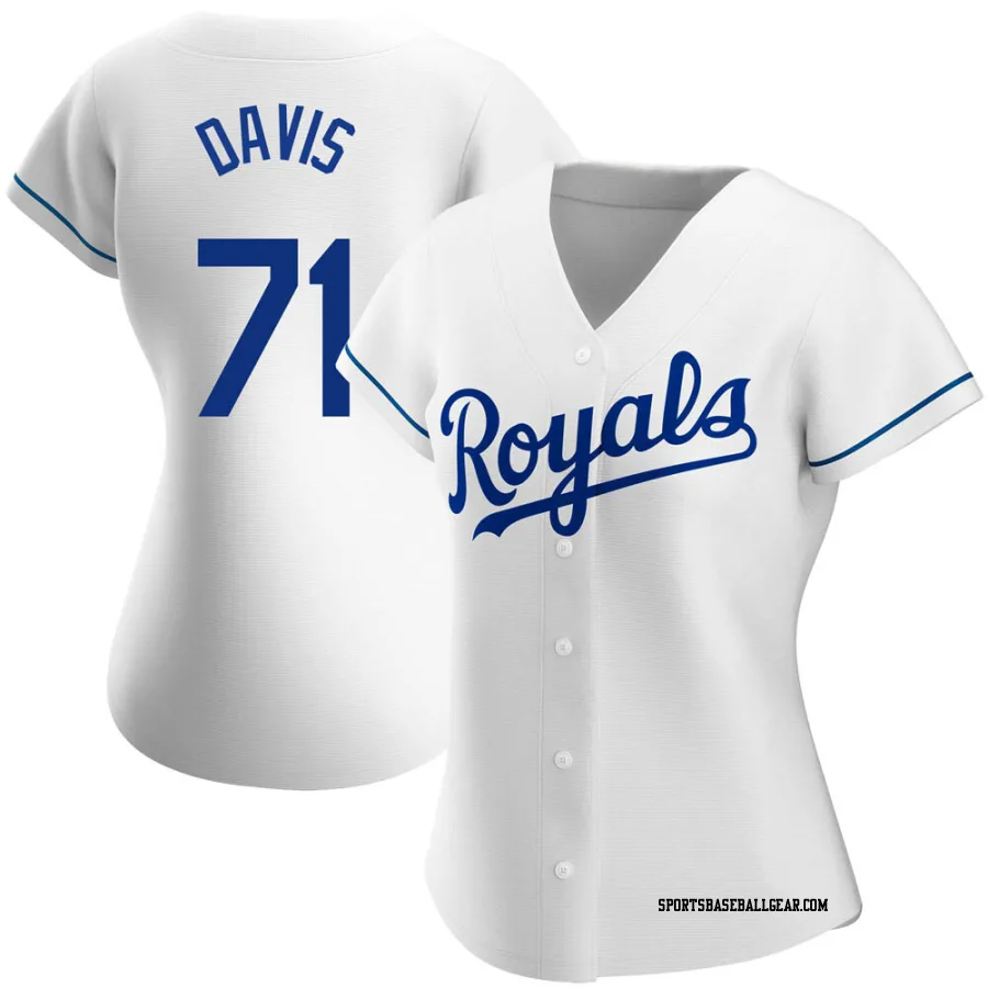Wade Davis Women's Kansas City Royals White Authentic Home Jersey
