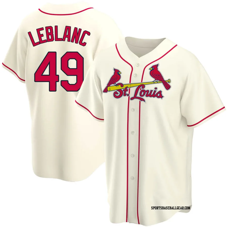 Wade LeBlanc Men's St. Louis Cardinals Cream Replica Alternate Jersey