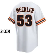 Wade Meckler Men's San Francisco Giants White Limited Throwback Cooperstown Collection Jersey